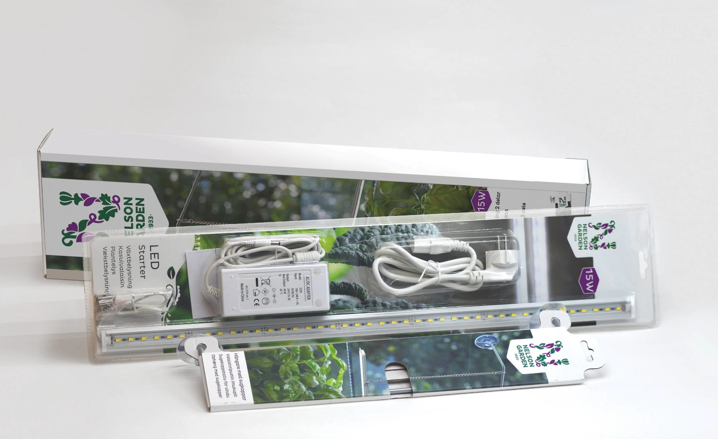 NELSON GARDEN Plantelys Startpakke Lys Og Stativ 1 NELSON GARDEN Plantelys Startpakke Lys Og Stativ